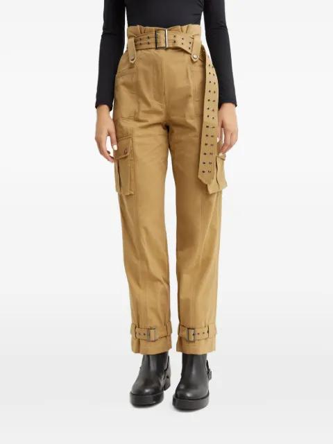 cargo-pocket buckle-fastening trousers by SEROYA