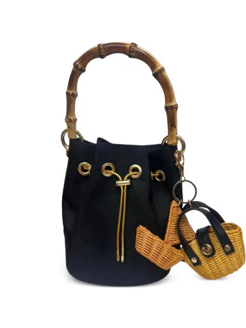 Ingrid Black bamboo-handle bag by SERPUI