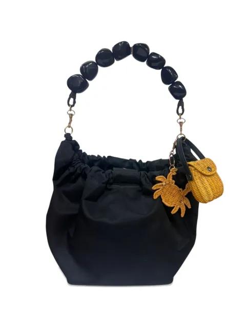 Malu Black crab-detail bag by SERPUI