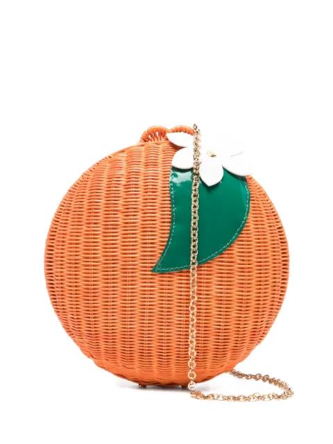 flower embellished clutch bag by SERPUI