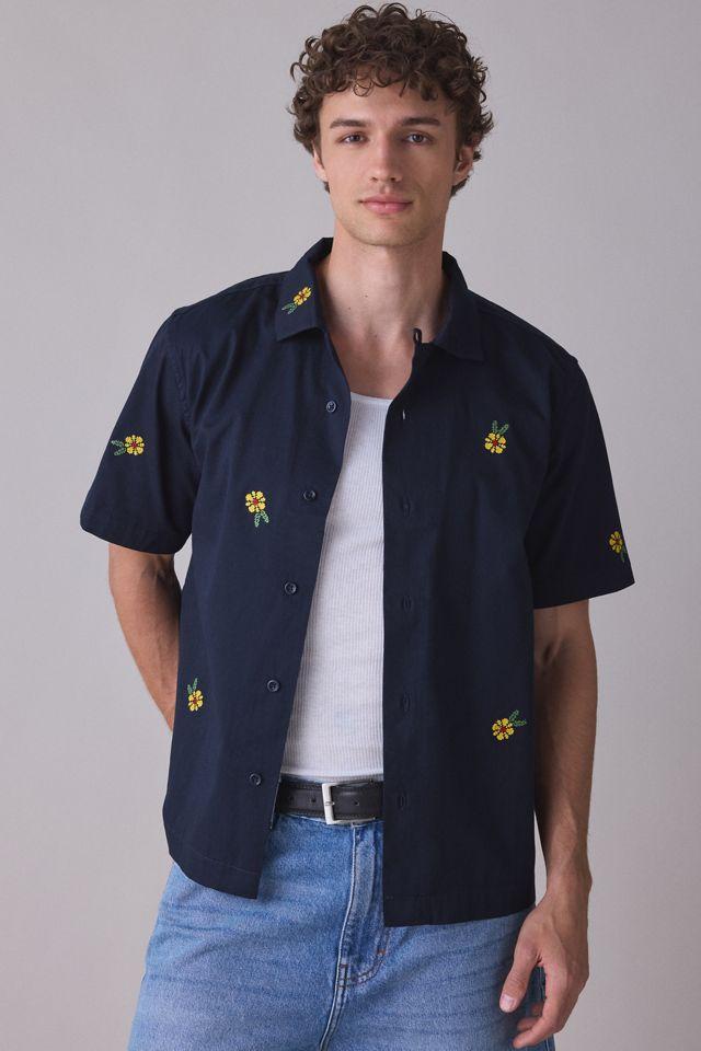 Service Works Cross Stitch Floral Short Sleeve Shirt by SERVICE WORKS