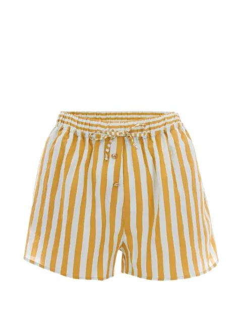 Agde striped-pattern drawstring shorts by SESSUN