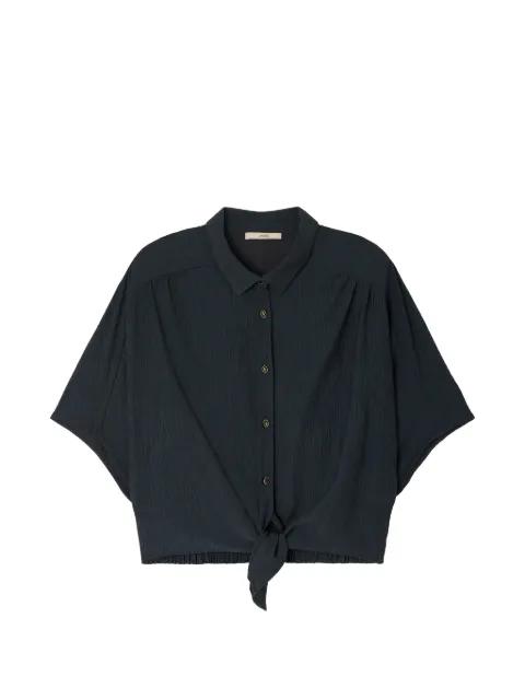 Alfassa button-fastening knot-detail shirt by SESSUN