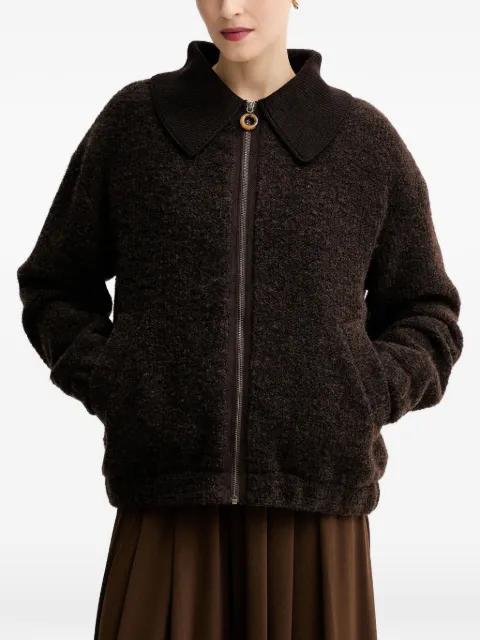 Heavenly collared zip-fastening jacket by SESSUN