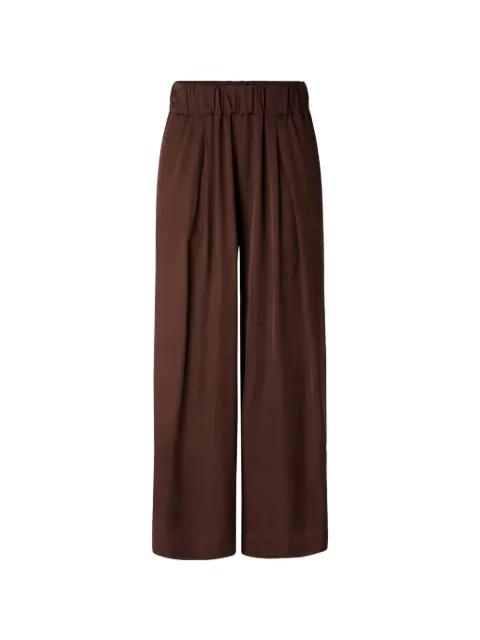 Isla Night pleated-front elasticated-waistband trousers by SESSUN
