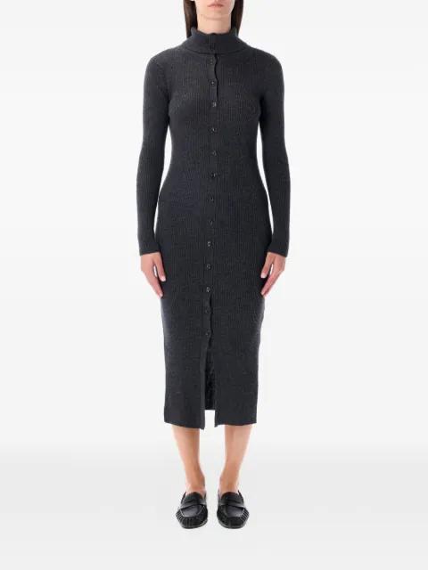 Shimalong ribbed-knit buttoned dress by SESSUN