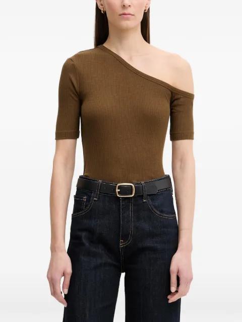 Soline one-shoulder ribbed top by SESSUN