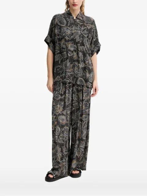 embroidered print shirt by SESSUN