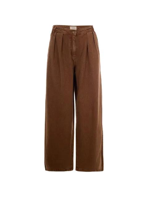 pleated baggy trousers by SESSUN