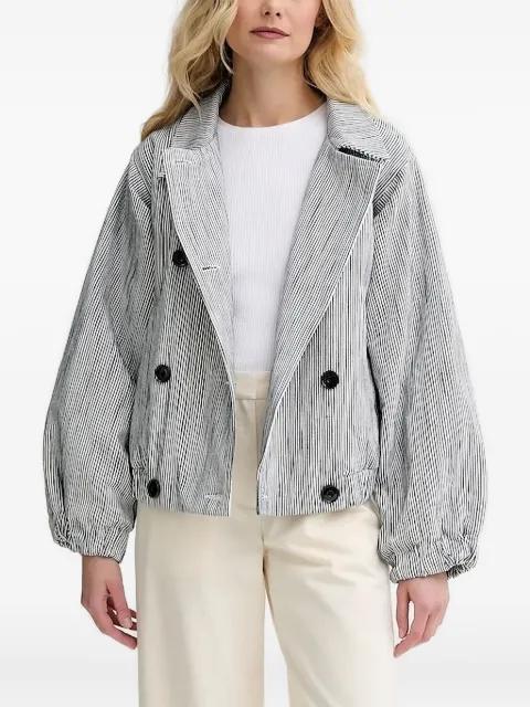 striped oversized jacket by SESSUN