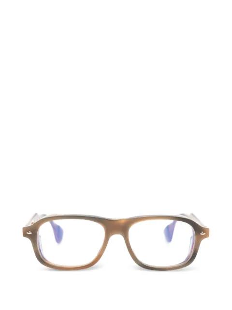 striped browline frame glasses by SESTINI EYEWEAR