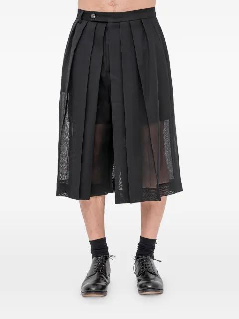 Hakama semi-sheer cropped trousers by SETCHU