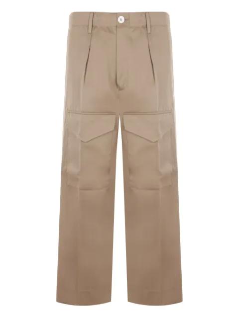 cropped cotton cargo trousers by SETCHU