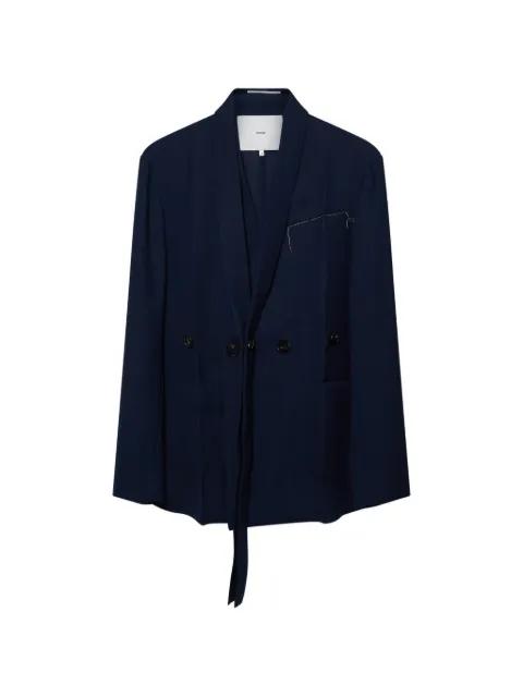 double-breasted shawl-lapel jacket by SETCHU