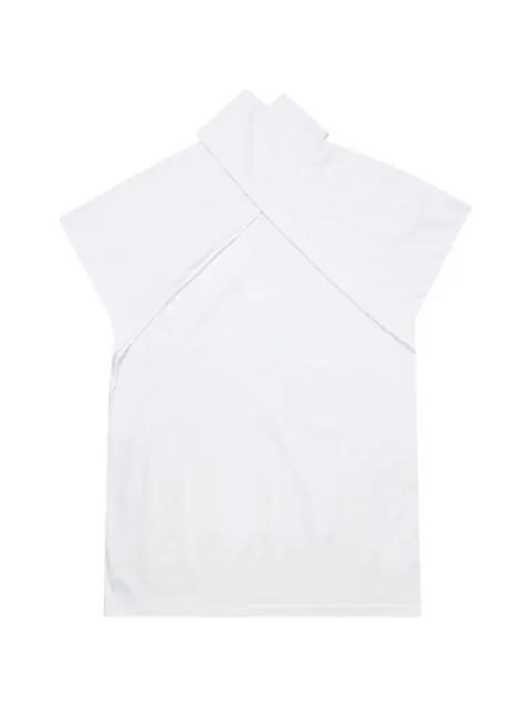 wrap-detail T-shirt by SETCHU