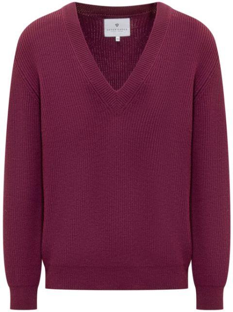 V-neck jumper by SEVEN GAUGE