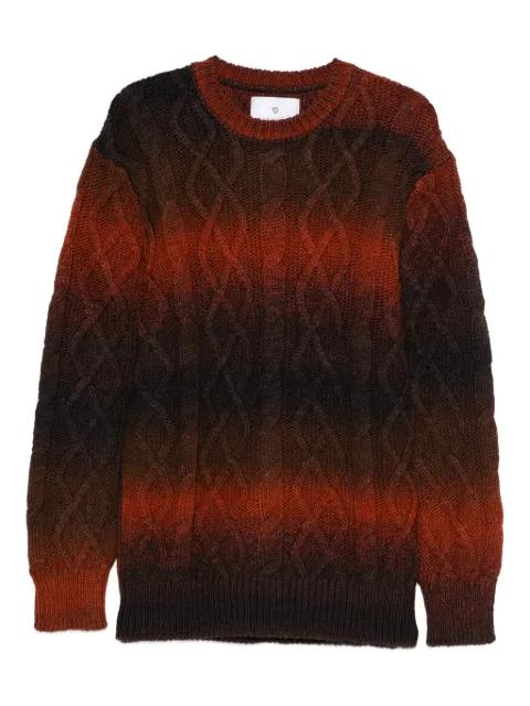 gradient-effect cable-knit jumper by SEVEN GAUGE