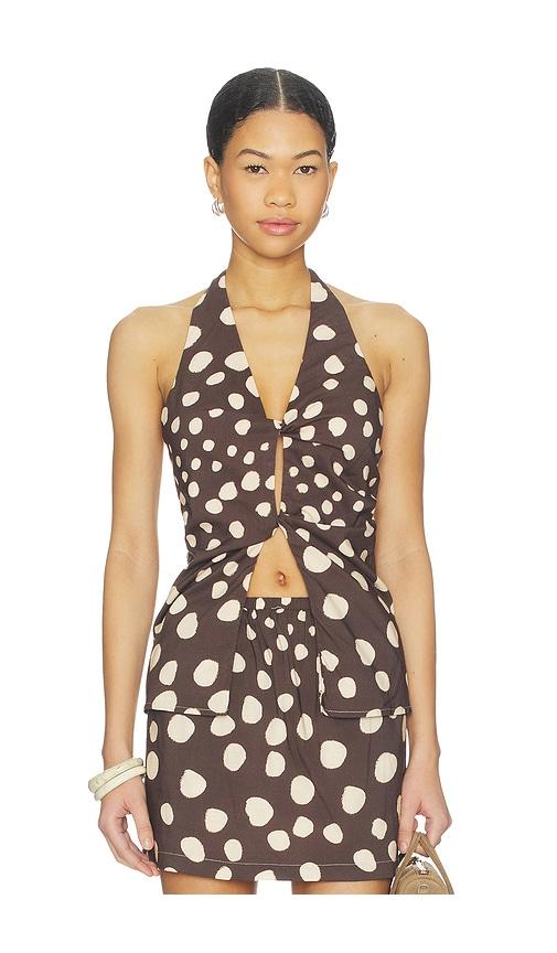 SEVEN WONDERS Aira Top in Brown by SEVEN WONDERS