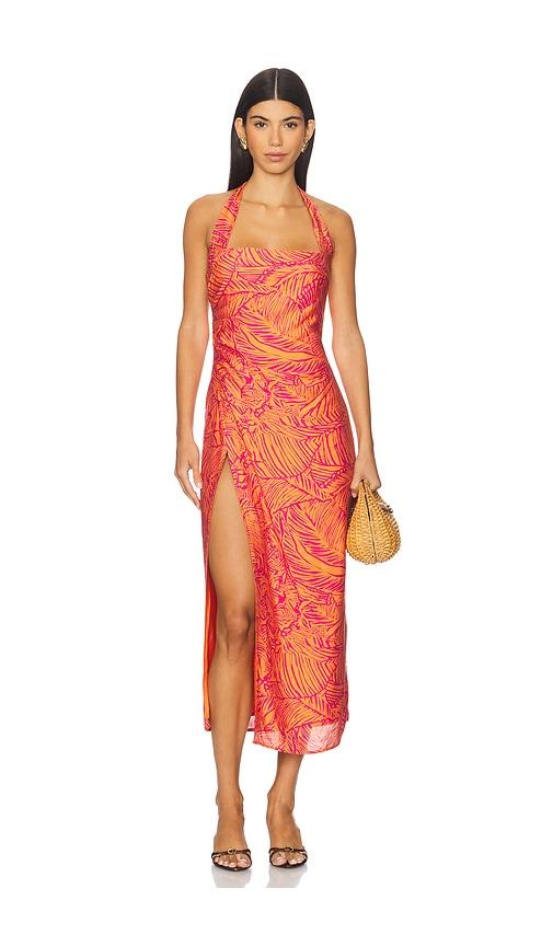 SEVEN WONDERS Alana Midi Dress in Orange by SEVEN WONDERS