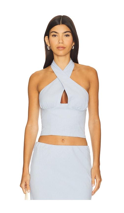SEVEN WONDERS Billie Top in Baby Blue by SEVEN WONDERS