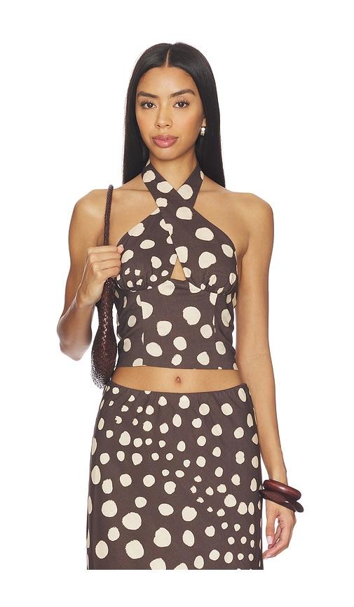 SEVEN WONDERS Billie Top in Brown by SEVEN WONDERS