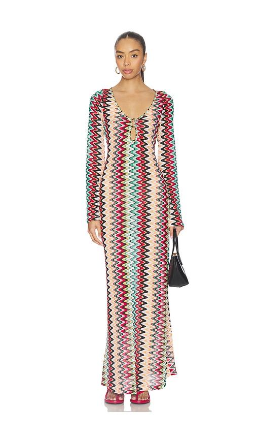 SEVEN WONDERS Emerie Scoop Neck Maxi Dress in Red,Black by SEVEN WONDERS