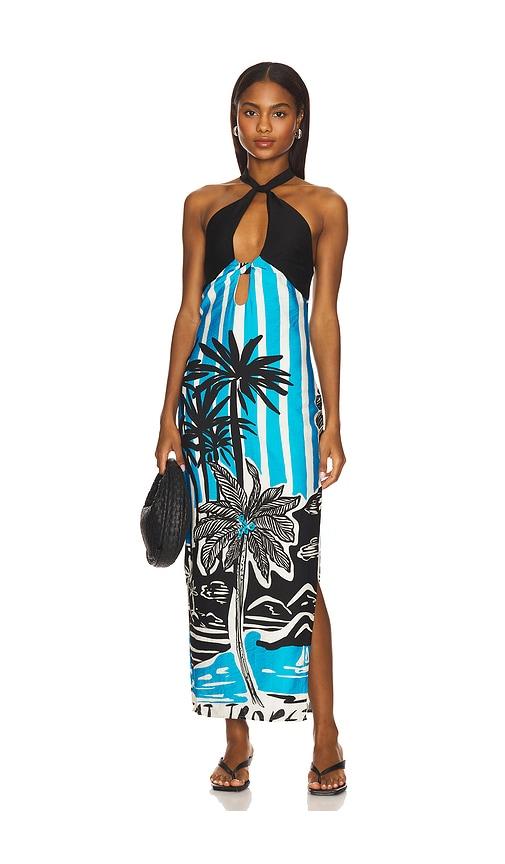 SEVEN WONDERS Isla Midi Dress in Blue by SEVEN WONDERS