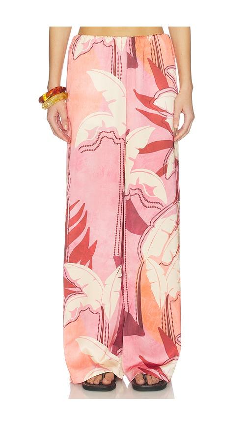 SEVEN WONDERS Kaeli Elasticated Palazzo Pant in Blush by SEVEN WONDERS