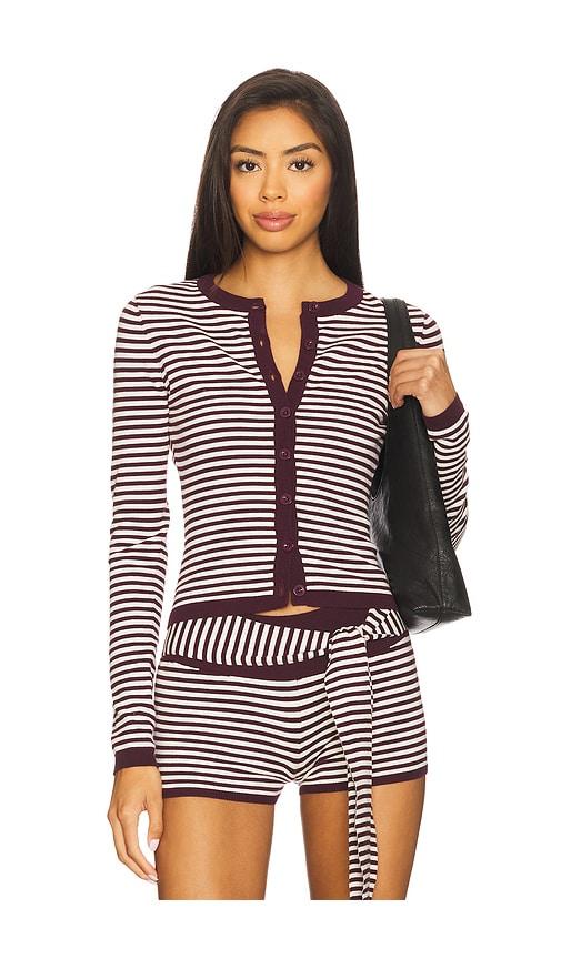 SEVEN WONDERS Mischief Long Sleeve Top in Wine by SEVEN WONDERS