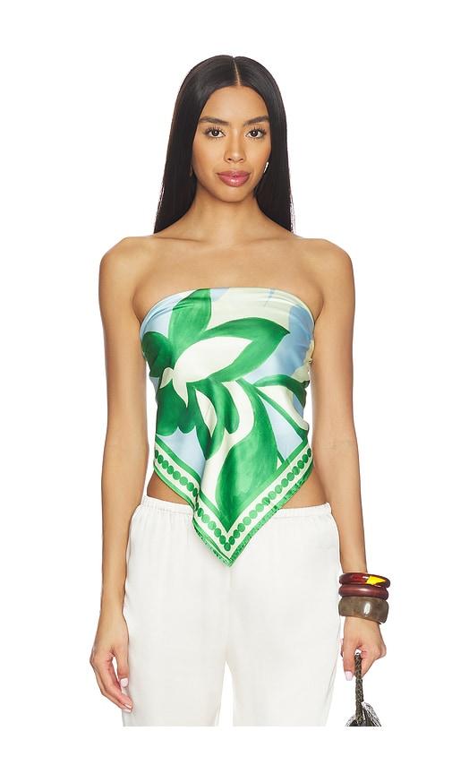SEVEN WONDERS Tanah Head Scarf in Green,Cream by SEVEN WONDERS