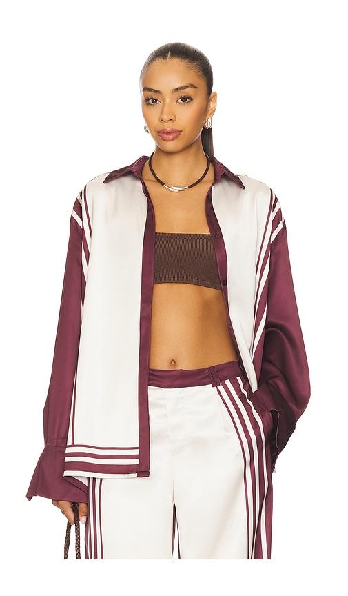 SEVEN WONDERS Zara Sleeved Shirt in Wine by SEVEN WONDERS