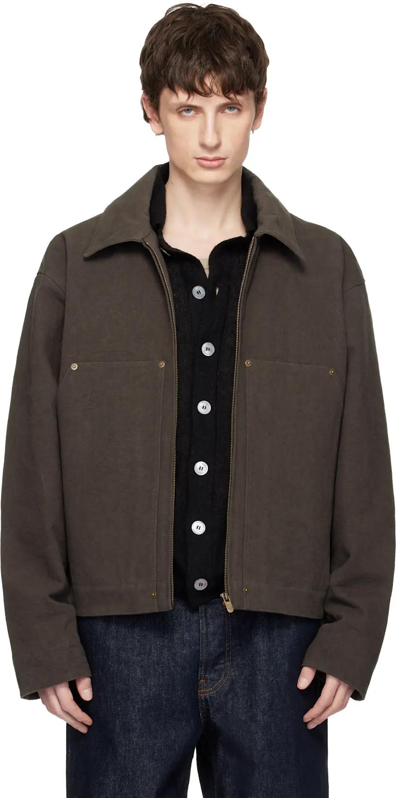 Brown Worker Jacket by SEVENTH