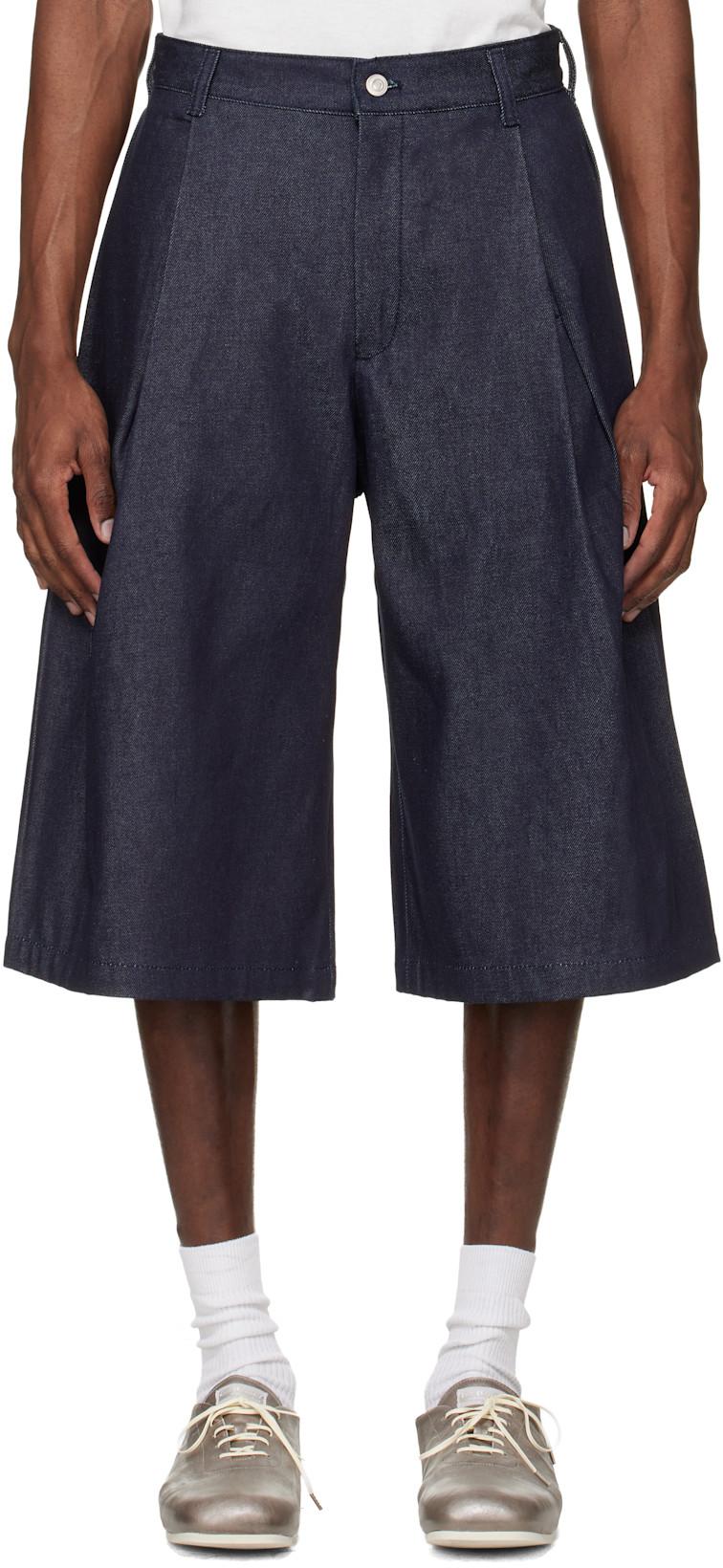 Navy 440 Bermuda Denim Shorts by SEVENTH