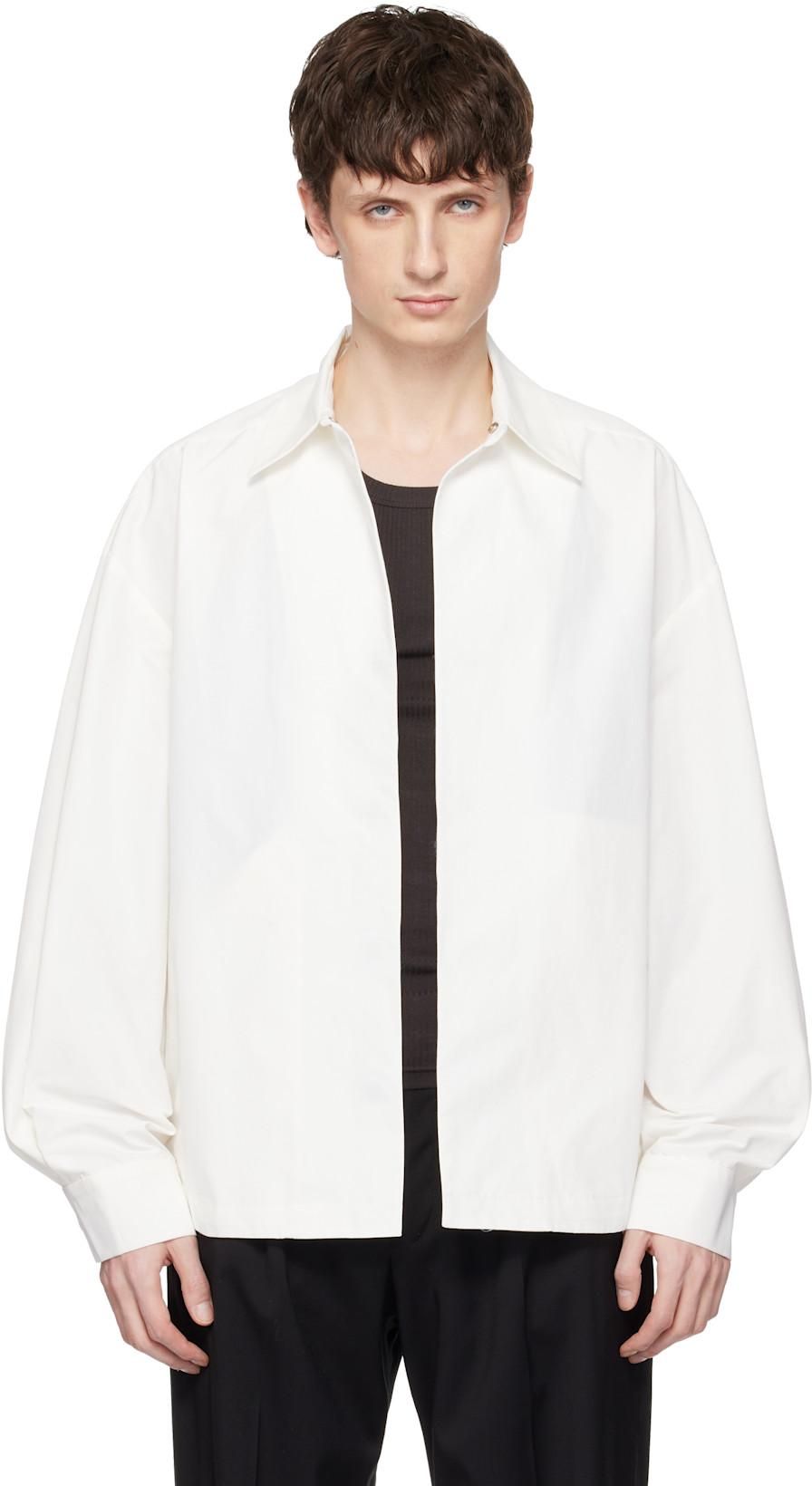 White M5 Oxford Shirt by SEVENTH