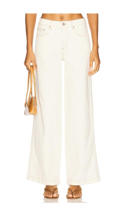 Seventy + Mochi Bay Wide Leg Jeans in White by SEVENTY + MOCHI