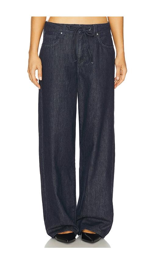 Seventy + Mochi Blake Wide Leg Jeans in Blue by SEVENTY + MOCHI