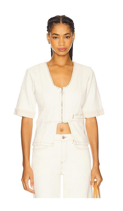 Seventy + Mochi Lea Top in White by SEVENTY + MOCHI