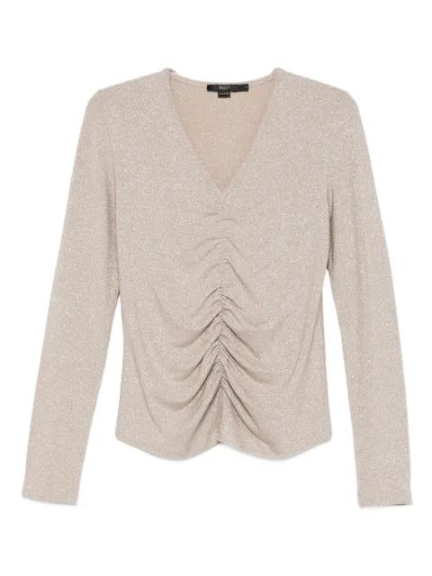 V-neck gathered top by SEVENTY