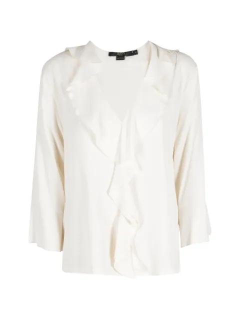 V-neck ruffled blouse by SEVENTY