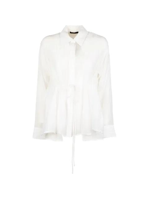 drawstring-waist crinkled shirt by SEVENTY