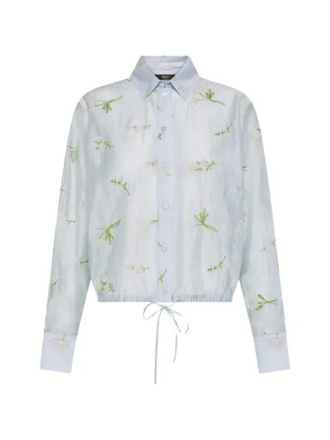 embroidered long-sleeve shirt by SEVENTY
