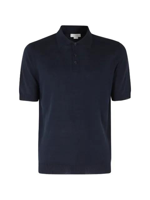 fine-knit short-sleeve polo shirt by SEVENTY