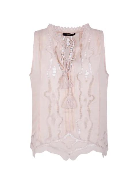 lace tassel top by SEVENTY