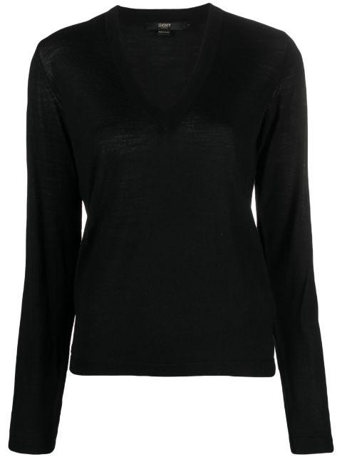 lightweight V-neck wool jumper by SEVENTY