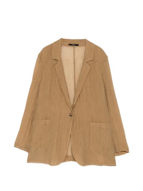 notched-lapel textured blazer by SEVENTY