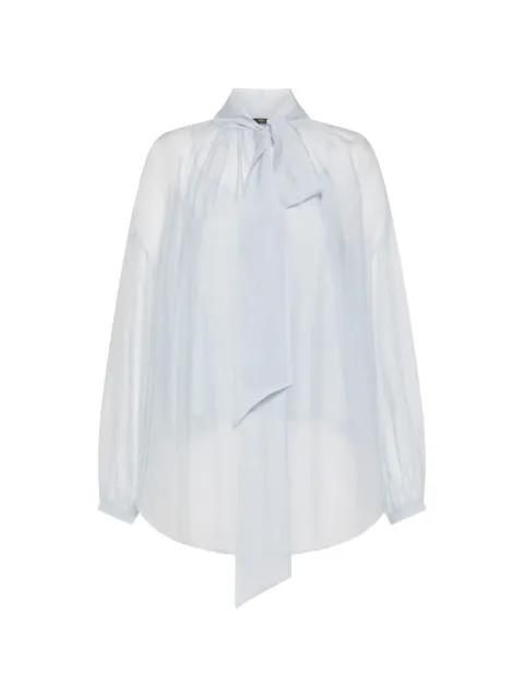 pussy-bow semi-sheer blouse by SEVENTY