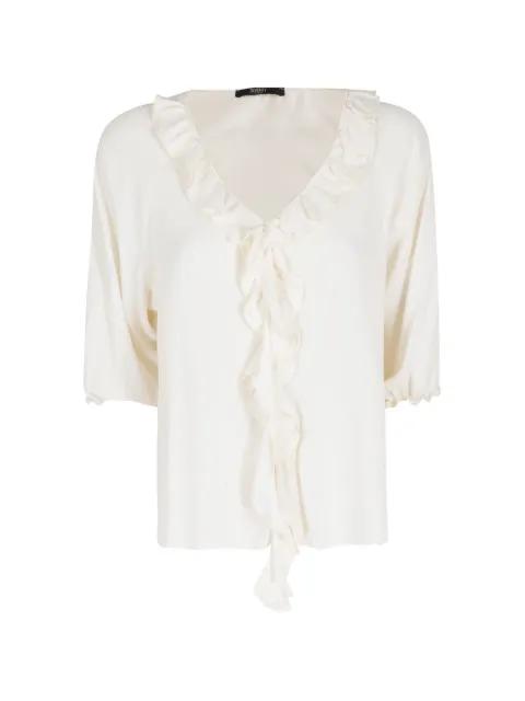 ruffled V-neck blouse by SEVENTY