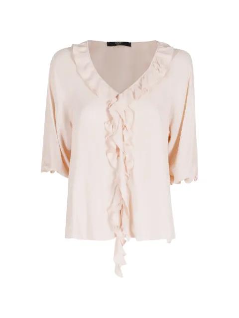 ruffled V-neck top by SEVENTY