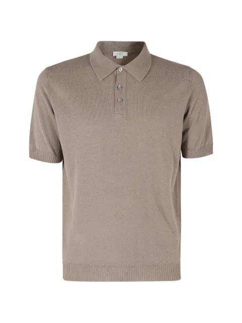 short-sleeve knit polo shirt by SEVENTY