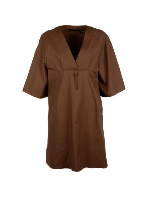 tassel-detail V-neck mini dress by SEVENTY